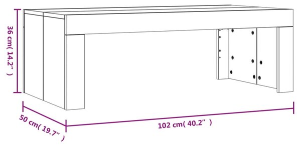 VidaXL Τραπεζάκι Σαλονιού Λευκό 102 x 50 x 36 εκ. Επεξεργασμένο Ξύλο