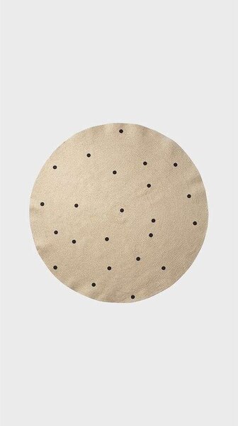 Ferm LIVING - Jute Carpet Large Black Dots ferm LIVING