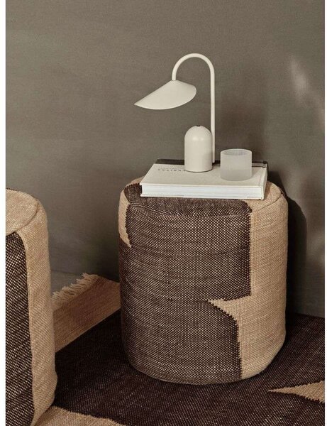 Ferm LIVING - Forene Cylinder Pouf Tan/Chocolate ferm LIVING