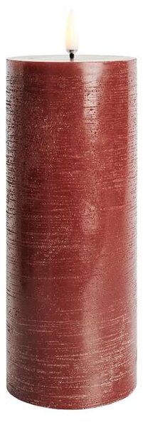 Uyuni - Pillar Candle LED 7,8 x 20,3 cm Rustic Carmine Red Uyuni Lighting