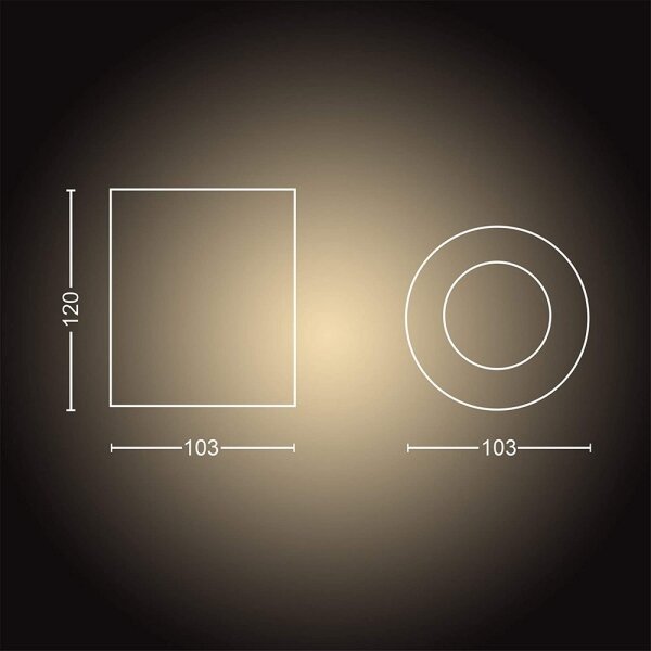 Philips - Φωτιστικό σποτ Dimming LED Hue PILLAR 1xGU10/4,2W/230V + RC μαύρο