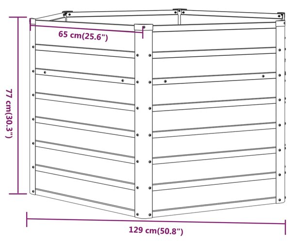 VidaXL Ζαρντινιέρα Σκουριασμένο 129x129x77 εκ. Ατσάλι Σκληρυθέν Αέρα