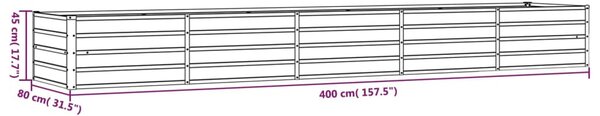 VidaXL Ζαρντινιέρα Σκουριασμένο 400x80x45 εκ. Ατσάλι Σκληρυθέν Αέρα