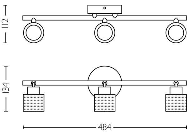 Philips - Φωτιστικό σποτ NIALL 3xGU10/5W/230V μαύρο/χάλκινο