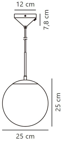 Nordlux - Κρεμαστό φωτιστικό οροφής GRANT 1xE14/25W/230V διάμετρος 25 cm