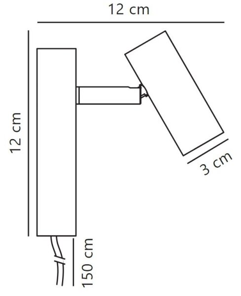 Nordlux - Φωτιστικό σποτ τοίχου dimming LED OMARI LED/3,2W/230V μαύρο