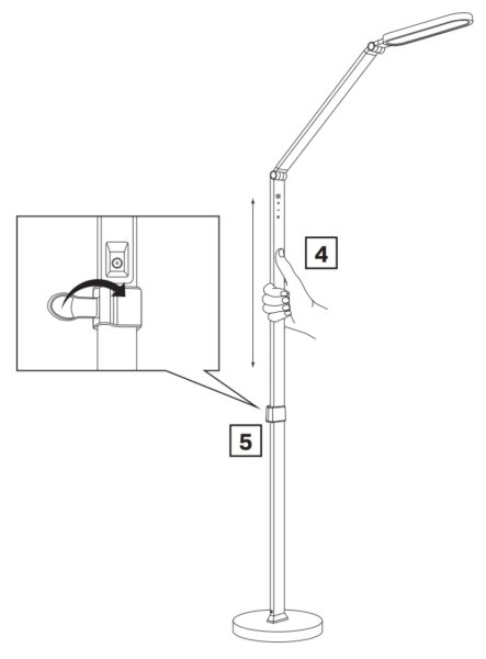 LED Dimming touch επιδαπέδια λάμπα FERRARA LED/13W/230V 3000/4000/6000K λευκό