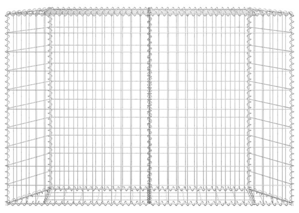 VidaXL Συρματοκιβώτιο-Γλάστρα Υπ. Τραπέζιο 150x20x100 εκ Γαλβ. Χάλυβας