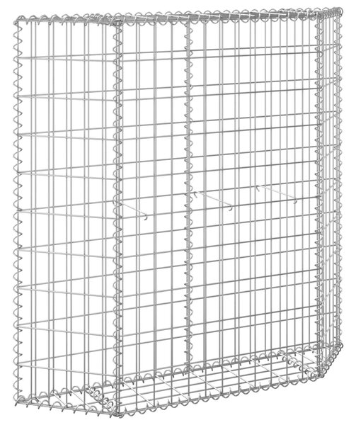 VidaXL Συρματοκιβώτιο-Γλάστρα Υπ. Τραπέζιο 100x20x100 εκ Γαλβ. Χάλυβας