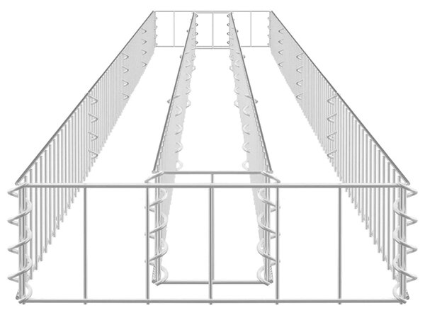 VidaXL Συρματοκιβώτιο-Γλάστρα Υπερυψωμένη 360x30x10 εκ. Γαλβ. Χάλυβας