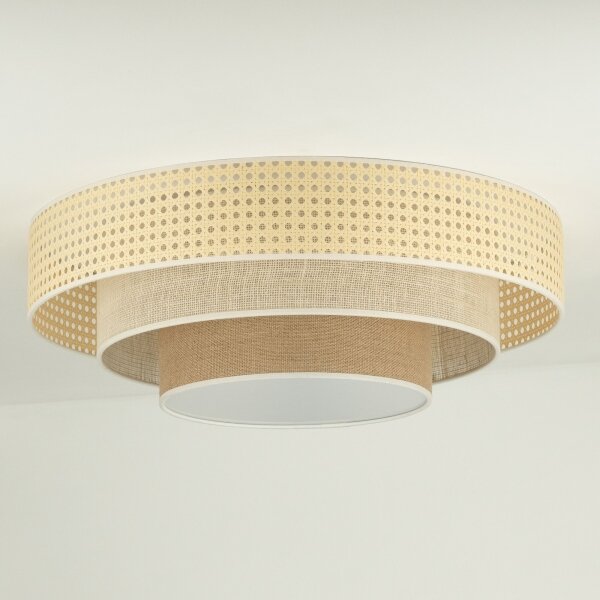 Duolla - Φωτιστικό οροφής LED LUNETA LED/26W/230V διάμετρος 60 cm 4000K rattan/μπεζ