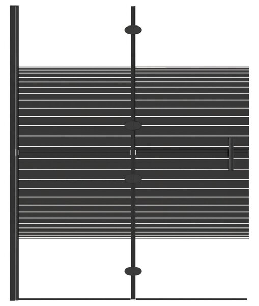 VidaXL Καμπίνα Μπανιέρας Πτυσσόμενη Μαύρη 100 x 140 εκ. από ESG