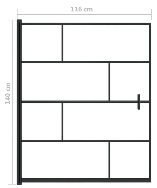 VidaXL Καμπίνα Ντουζιέρας Μαύρη 116 x 140 εκ. από ESG
