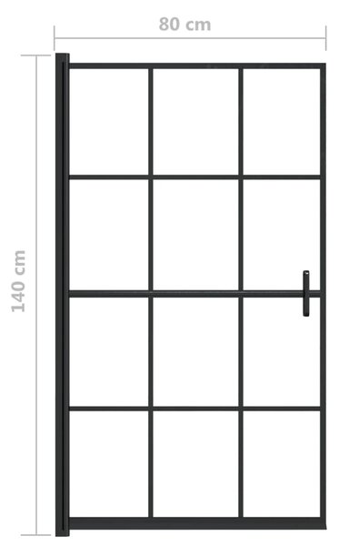 VidaXL Καμπίνα Nτουζιέρας Μαύρη 80 x 140 εκ. από ESG