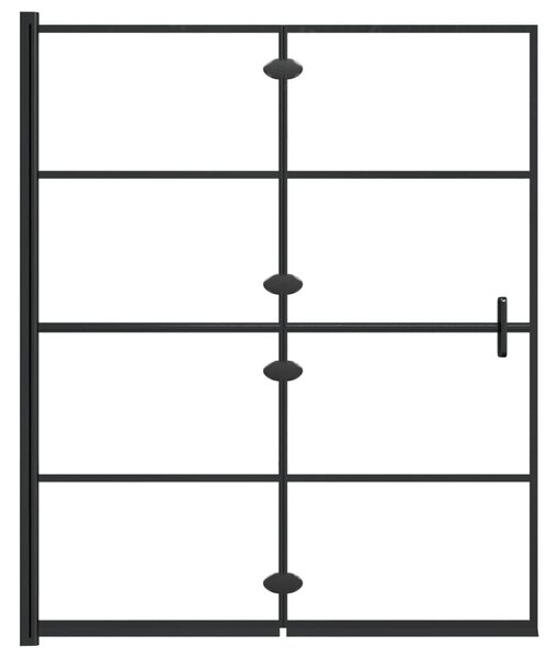 VidaXL Καμπίνα Μπανιέρας Πτυσσόμενη Μαύρη 120 x 140 εκ. από ESG