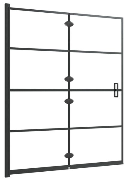 VidaXL Καμπίνα Μπανιέρας Πτυσσόμενη Μαύρη 120 x 140 εκ. από ESG