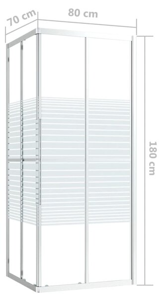 VidaXL Καμπίνα Ντουζιέρας 80 x 70 x 180 εκ. από ESG