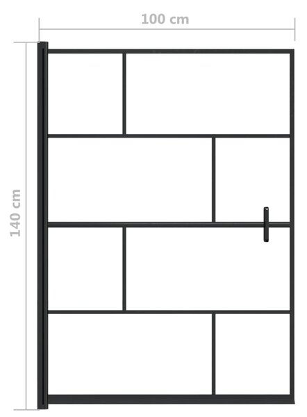 VidaXL Καμπίνα Μπανιέρας Μαύρη 100 x 140 εκ. από ESG
