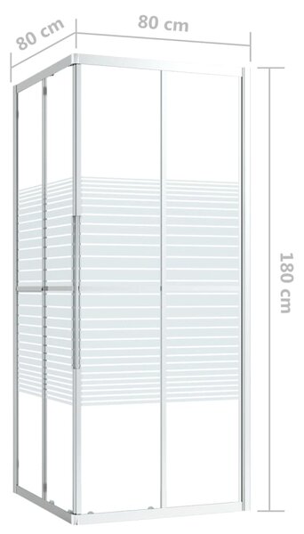 VidaXL Καμπίνα Ντουζιέρας 80 x 80 x 180 εκ. από ESG