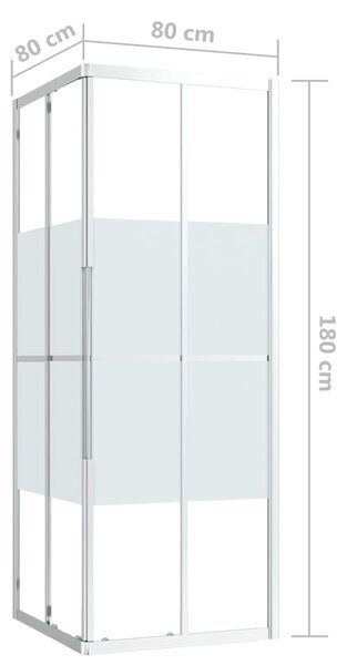 VidaXL Καμπίνα Ντουζιέρας 80 x 80 x 180 εκ. από ESG