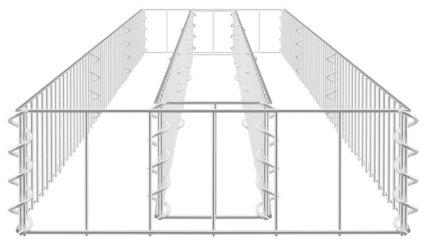 VidaXL Συρματοκιβώτιο-Γλάστρα Υπερυψωμένη 270x30x10 εκ. Γαλβ. Χάλυβας