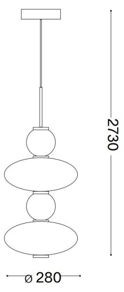 Ideal Lux - Κρεμαστό φωτιστικό οροφής LED LUMIERE LED/34W/230V