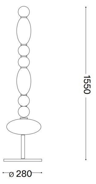 Ideal Lux - Επιδαπέδια λάμπα LED LUMIERE LED/58W/230V