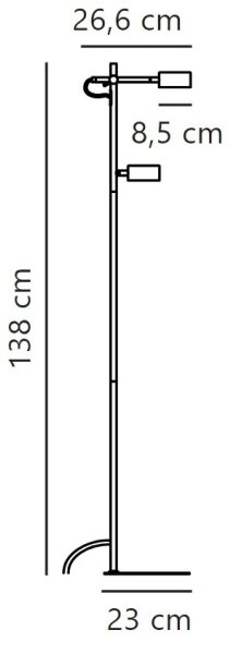 Nordlux - Επιδαπέδια λάμπα dimming LED CLYDE 2xLED/4W/230V