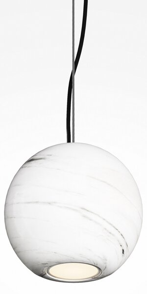 Maytoni Κρεμαστό φωτιστικό BASIC TEXTURE, λευκό, Ø 12 cm, μάρμαρο, GU10, ρυθμιζόμενος, Λευκό, Σαλόνι / τραπεζαρία, Μάρμαρο, σύγχρονο, Σφαίρα