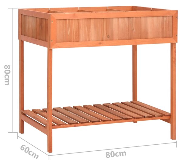 VidaXL Γλάστρα Βοτάνων 80 x 60 x 80 εκ. από Μασίφ Ξύλο Ελάτης