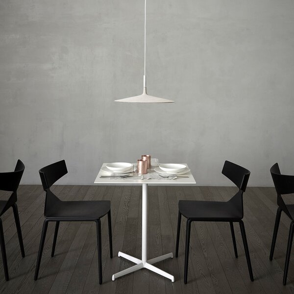 Foscarini Aplomb Large LED κρεμαστό φωτιστικό, λευκό, ρυθμιζόμενος, Λευκό, Κουζίνα, Σκυρόδεμα, σχεδιασμός