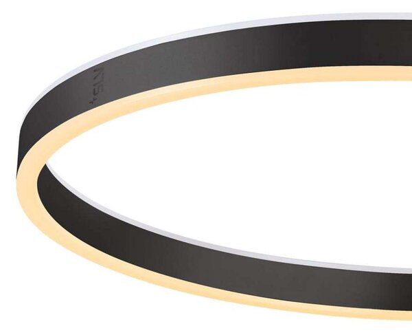 SLV LED επιδαπέδιο φωτιστικό One Straight, μαύρο, 2700/3000 K, ρυθμιζόμενος, Μαύρο, Σαλόνι / τραπεζαρία, Μέταλλο, σύγχρονο