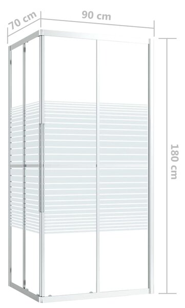 VidaXL Καμπίνα Ντουζιέρας 90 x 70 x 180 εκ. από ESG