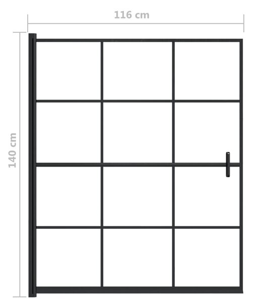 VidaXL Καμπίνα Ντουζιέρας Μαύρη 116 x 140 εκ. από ESG