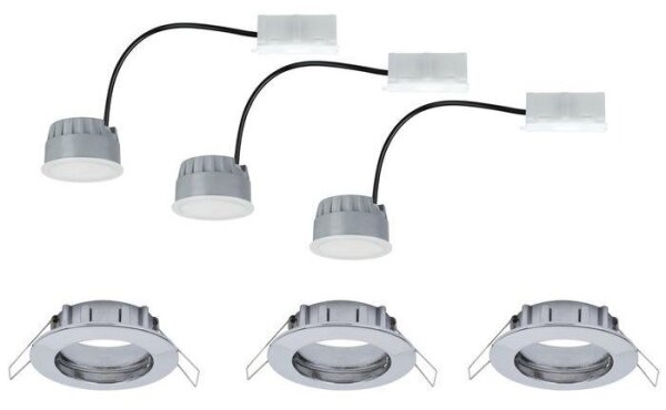 Paulmann 93960 - ΣET 3xLED/7W IP44 Dimmable φωτιστικά μπάνιου COIN 230V