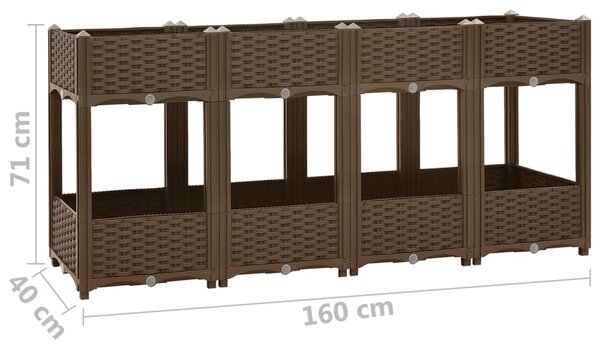 VidaXL Ζαρντινιέρα 160 x 40 x 71 εκ. από Πολυπροπυλένιο