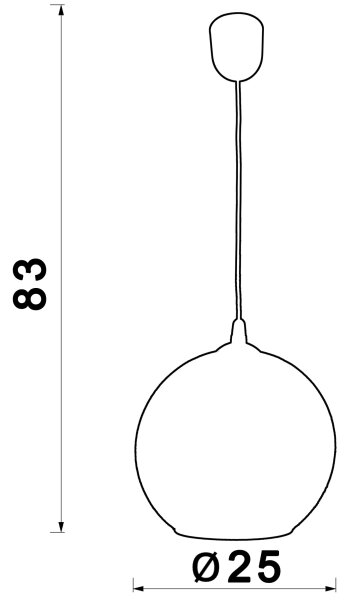 Κρεμαστό φωτιστικό οροφής BALL 1xE27/60W/230V διάμετρος 25 cm μπεζ