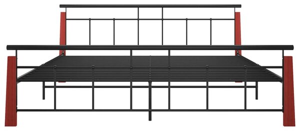 VidaXL Πλαίσιο Κρεβατιού 200 x 200 εκ. από Μέταλλο & Μασίφ Ξύλο Δρυός
