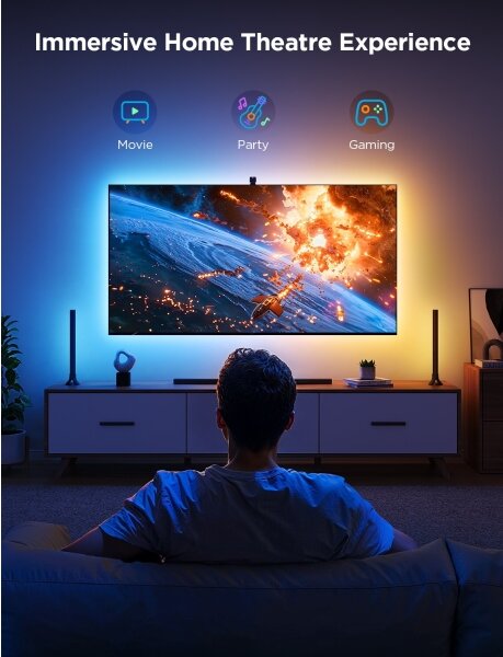 Govee - ΣΕΤ 2x Backlight TV 55-65" SMART LED οπίσθιος φωτισμός RGBICW Wi-Fi