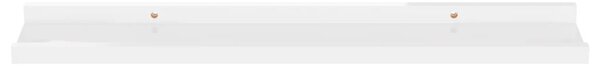 VidaXL Ράφια Τοίχου 2 τεμ. Γυαλιστερό Λευκό 60 x 9 x 3 εκ