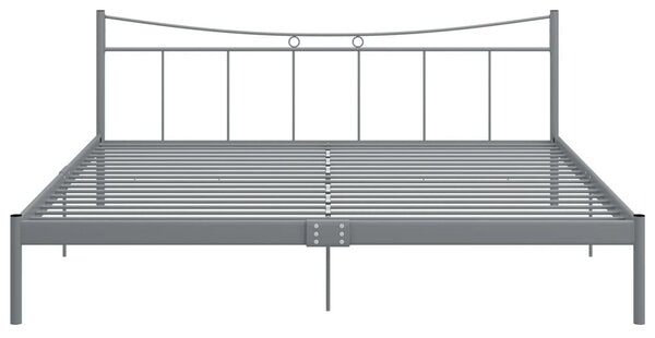 VidaXL Πλαίσιο Κρεβατιού Γκρι 200 x 200 εκ. Μέταλλο