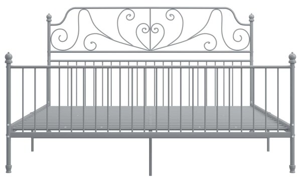 VidaXL Πλαίσιο Κρεβατιού Γκρι 180 x 200 εκ. Μεταλλικό