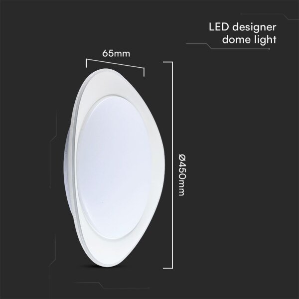 LED Dimmable φωτιστικό οροφής LED/40W/230V 3000-6500K 45 cm λευκό + RC