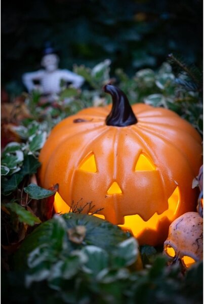 LED Ceramic pumpkin HALLOWEEN LED/3xLR44/θερμό λευκό