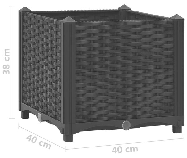 VidaXL Ζαρντινιέρα 40 x 40 x 38 εκ. από Πολυπροπυλένιο