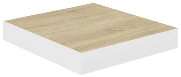 VidaXL Ράφια Τοίχου 2 τεμ. Δρυς και Άσπρο 23x23,5x3,8 εκ. MDF