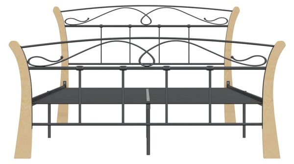 VidaXL Πλαίσιο Κρεβατιού Μαύρο 120 x 200 εκ. Μεταλλικό