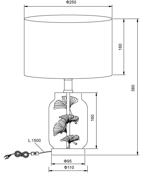 Globo 24141C - Eπιτραπέζιο φωτιστικό GINKO 1xE27/40W/230V λευκό