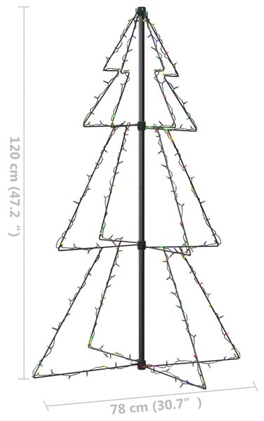 VidaXL Δέντρο από Φωτάκια 160 LED Εσωτερ./Εξωτερ. Χώρου 78x120 εκ
