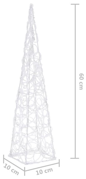 VidaXL Κώνος Διακοσμητικός LED Ακρυλικός Μπλε 60 εκ